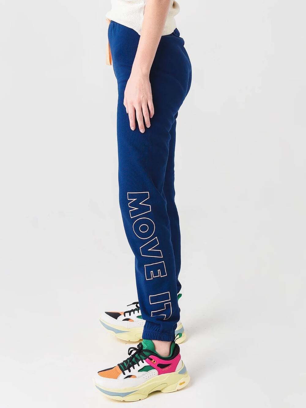 Mother Move It Women's Size Small Blue Cotton Bender Ankle Jogger Pants
